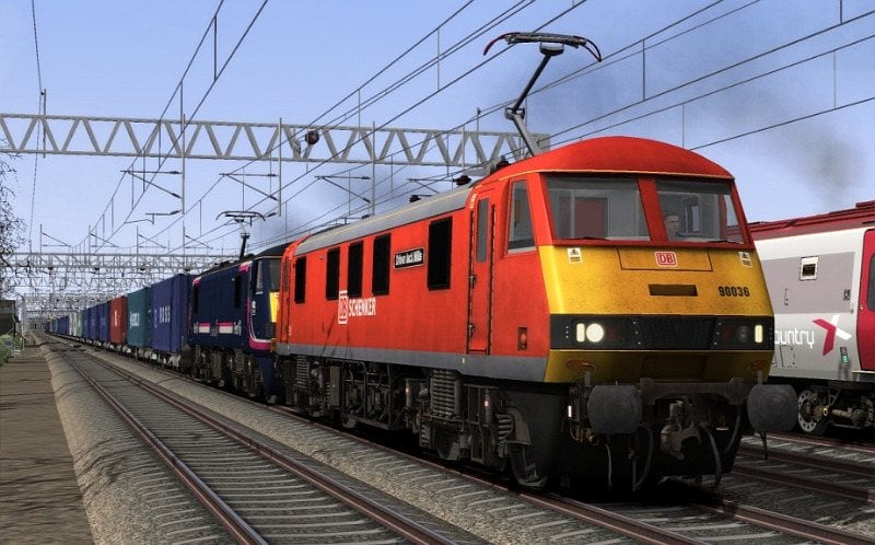 Image showing a free DB Schenker repaint of the GEML Class 90 locomotive