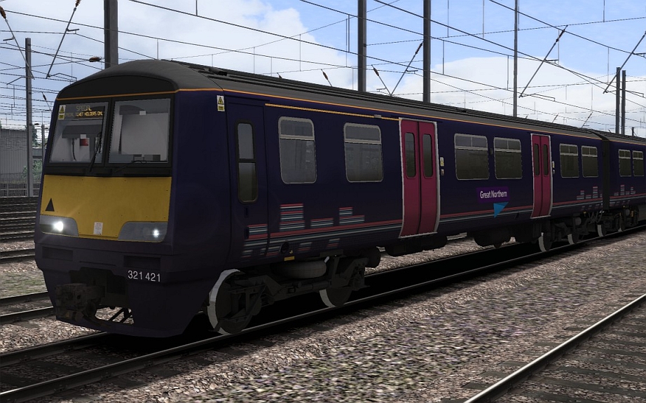 Image showing a free repaint of the Class 321 EMU in Great Northern livery
