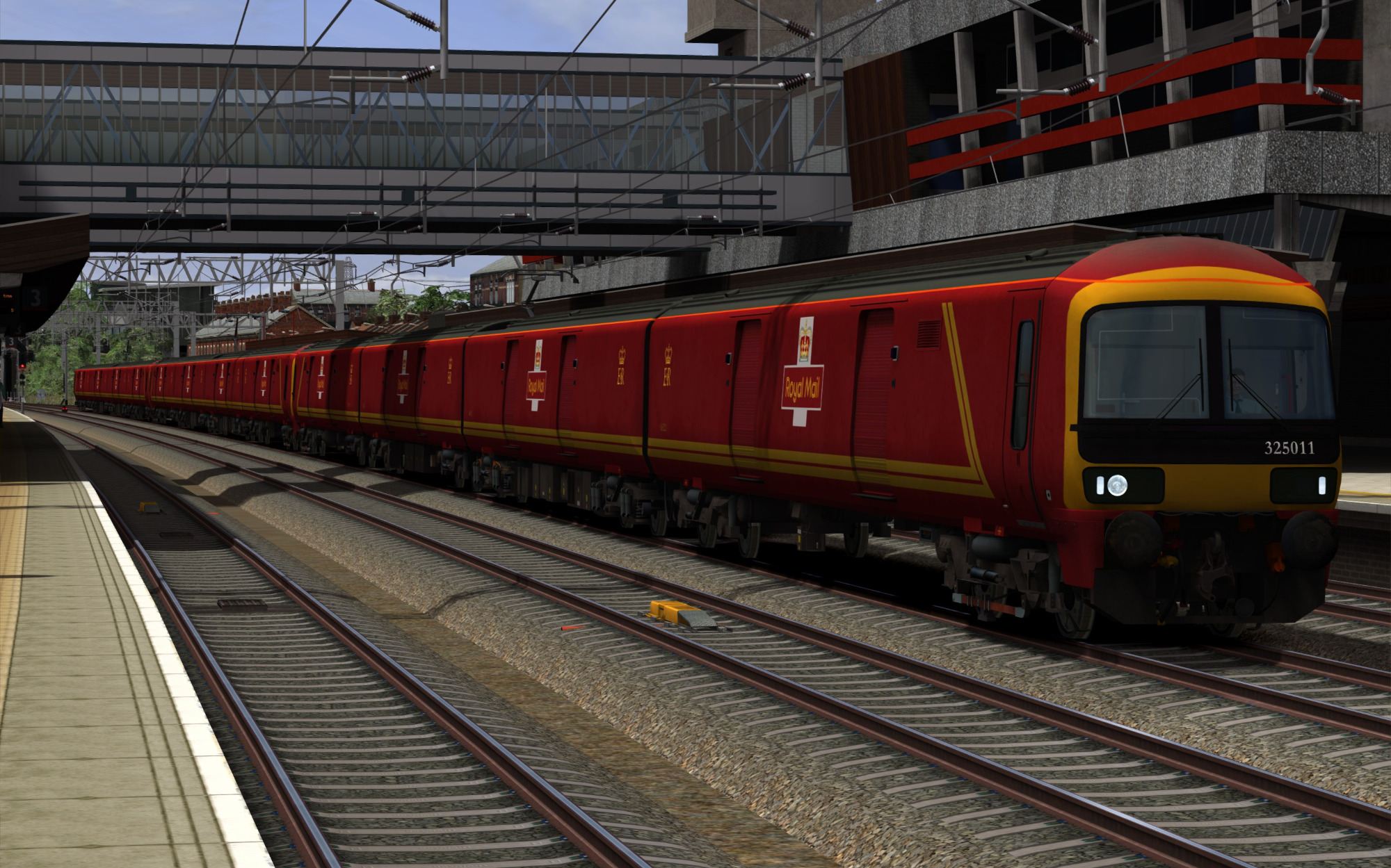 Image showing a screenshot of the Class 325 EMU with the DPSimulation branding pack applied