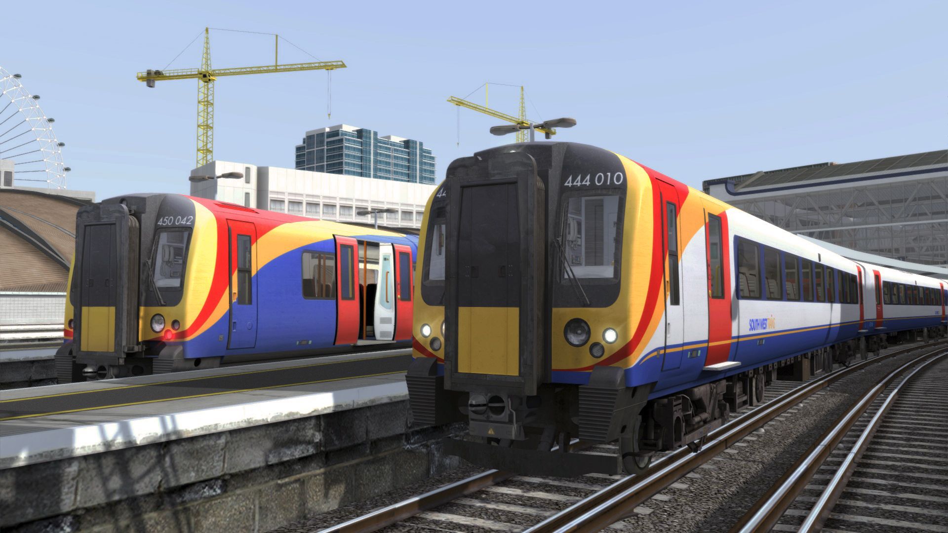 Image showing a screenshot from the Portsmouth Direct Line: London Waterloo to Portsmouth DLC for Train Simulator