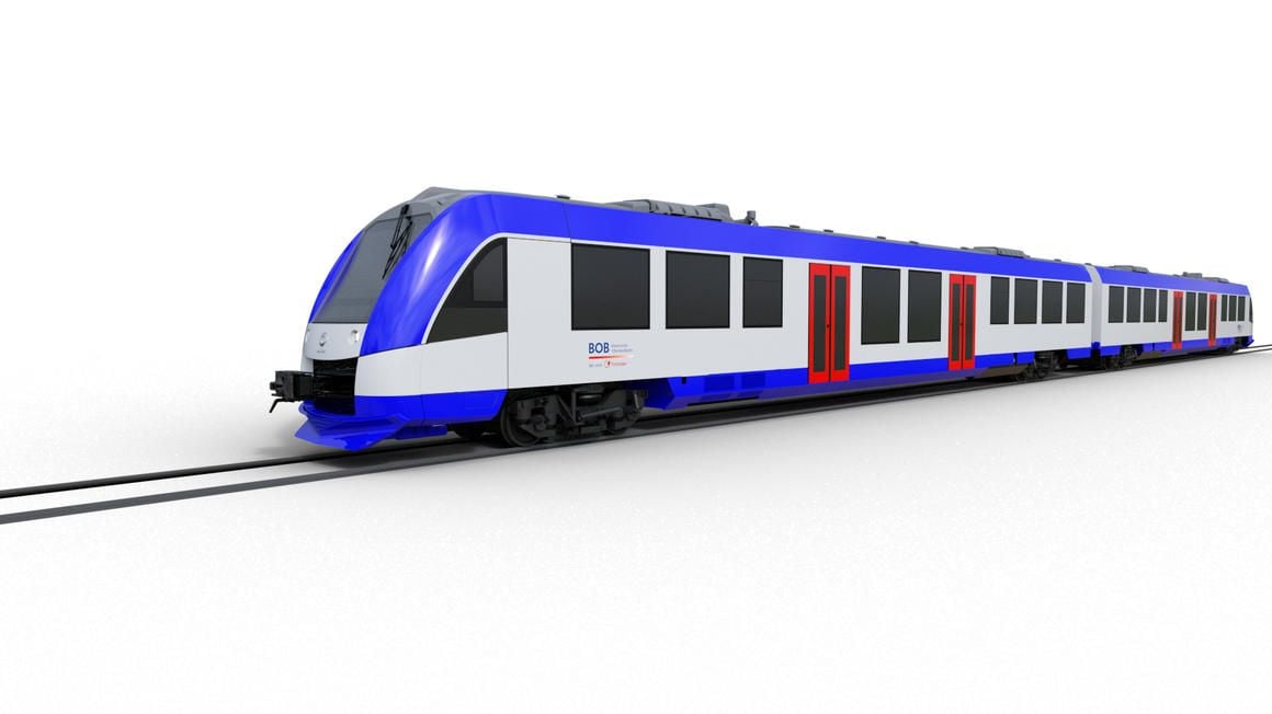 Artists impression of Alstom Coradia Lint train