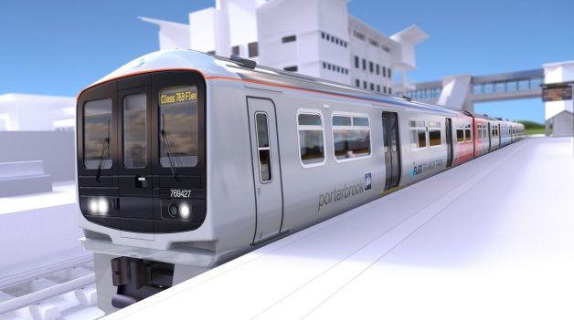 Artists impression of Porterbrook bi-mode FLEX train