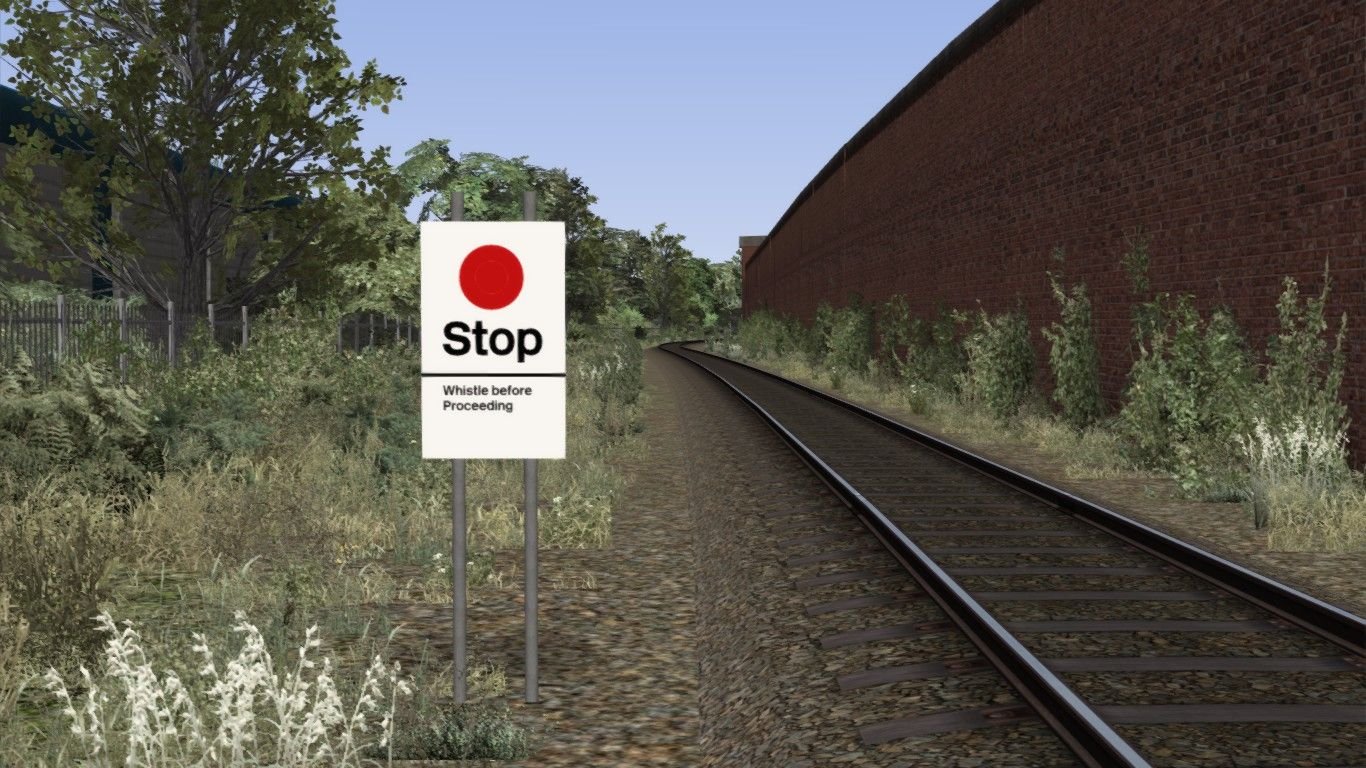Image depicting a lineside stop instruction board.