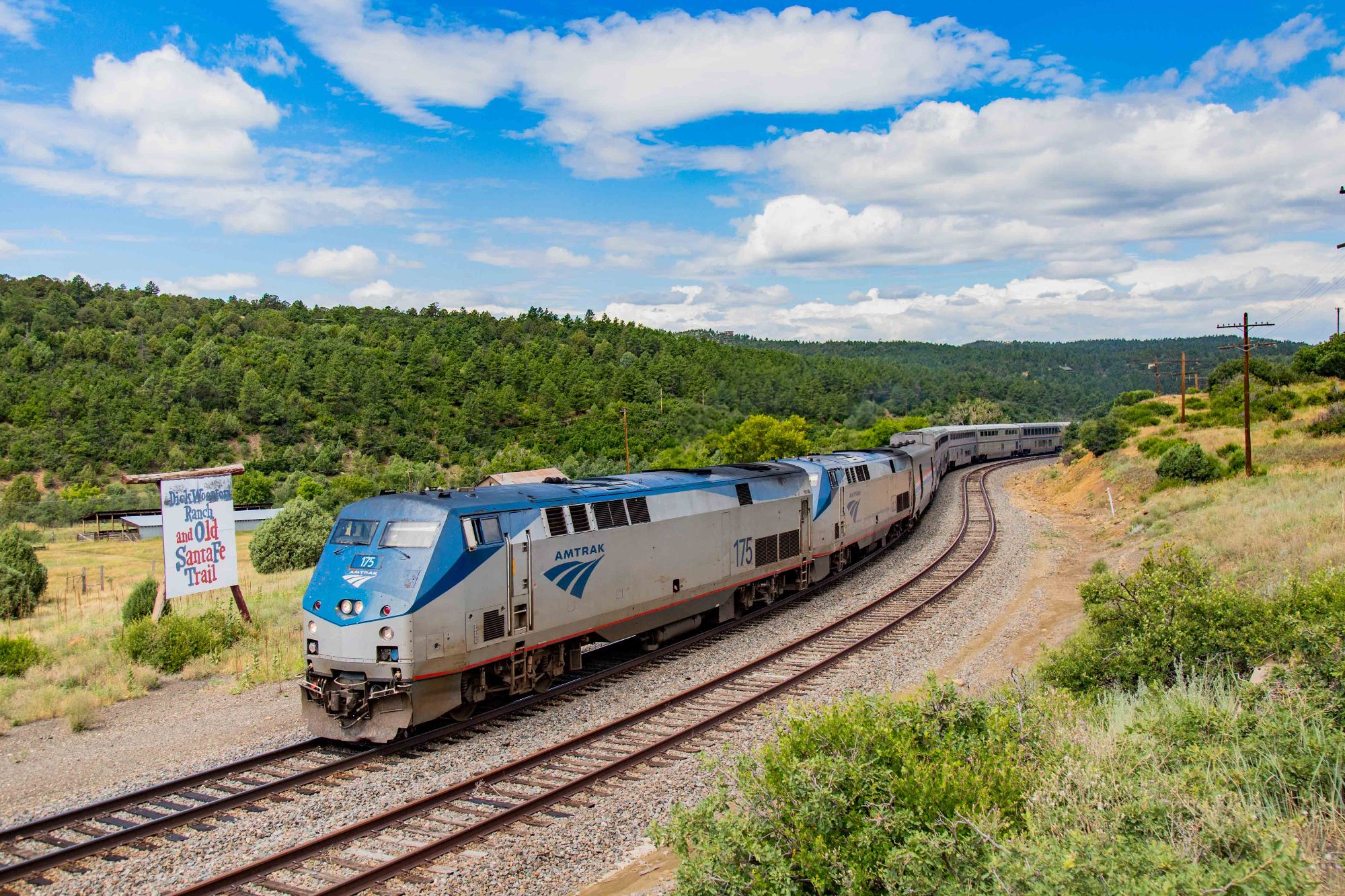 Image showing Amtrak train on the Santa Fe Trail