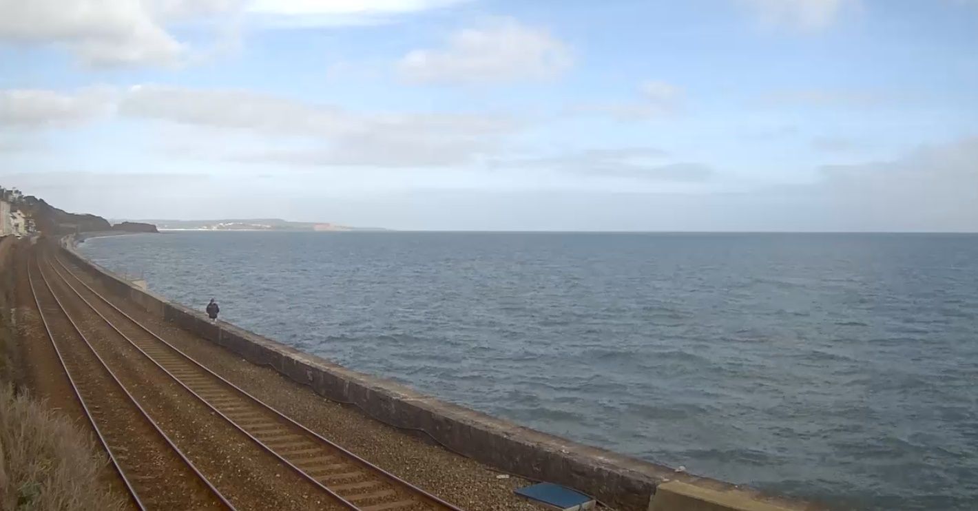Clickable image taking you to the Dawlish Beach webcam