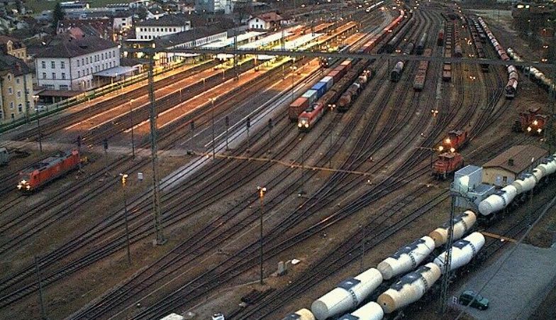 Clickable image taking you to the Plattling Bahnhof webcam