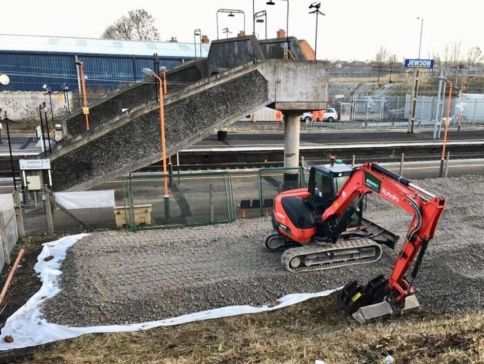 Image showing station works in progress