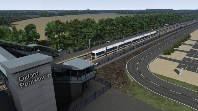 Image showing screenshot of the Oxford to Bicester extension to the Western Mainlines route