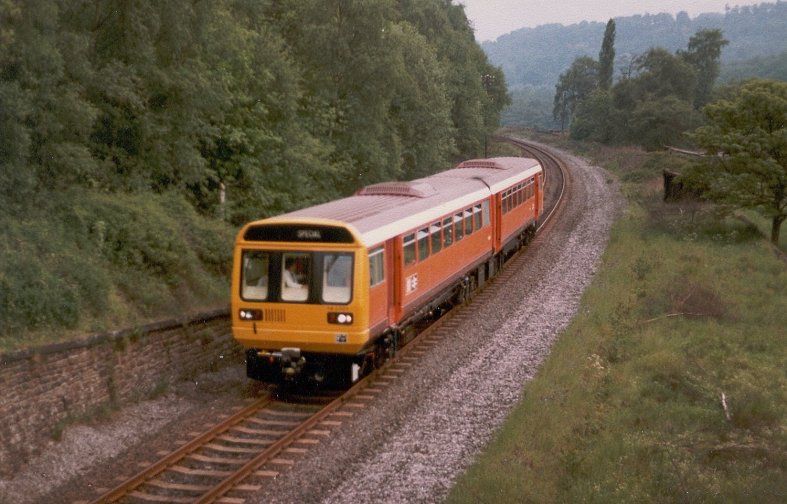 Image showing 142001 near Whatstandwell on the Matlock branch whilst on an evening test run from RTC