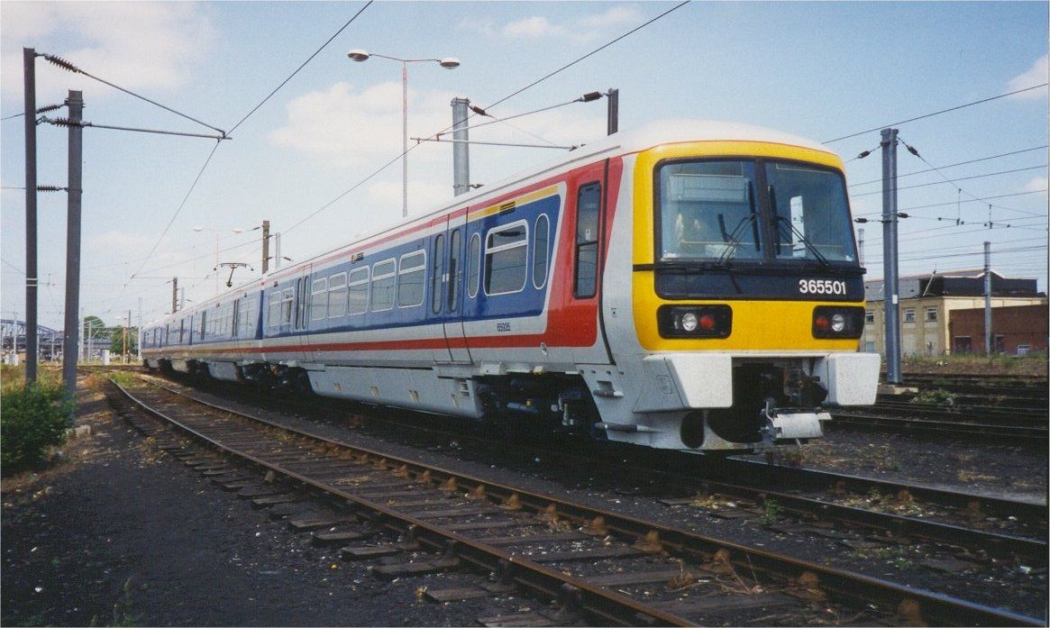 Image showing 365501 in Nene carriage Sidings at Peterborough after a test run from York