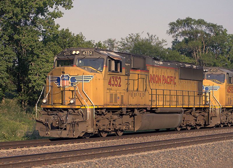 Image showing UP SD70M no. 4352 at Fairbury, Nebraska in July 2014