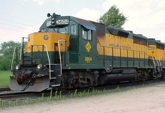 Image showing Housatonic Railroad EMD GP35 #3604 at Canaan CT