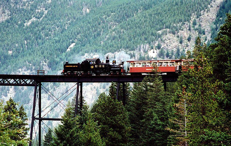 Image showing a locomotive on the Georgetown Loop Railroad