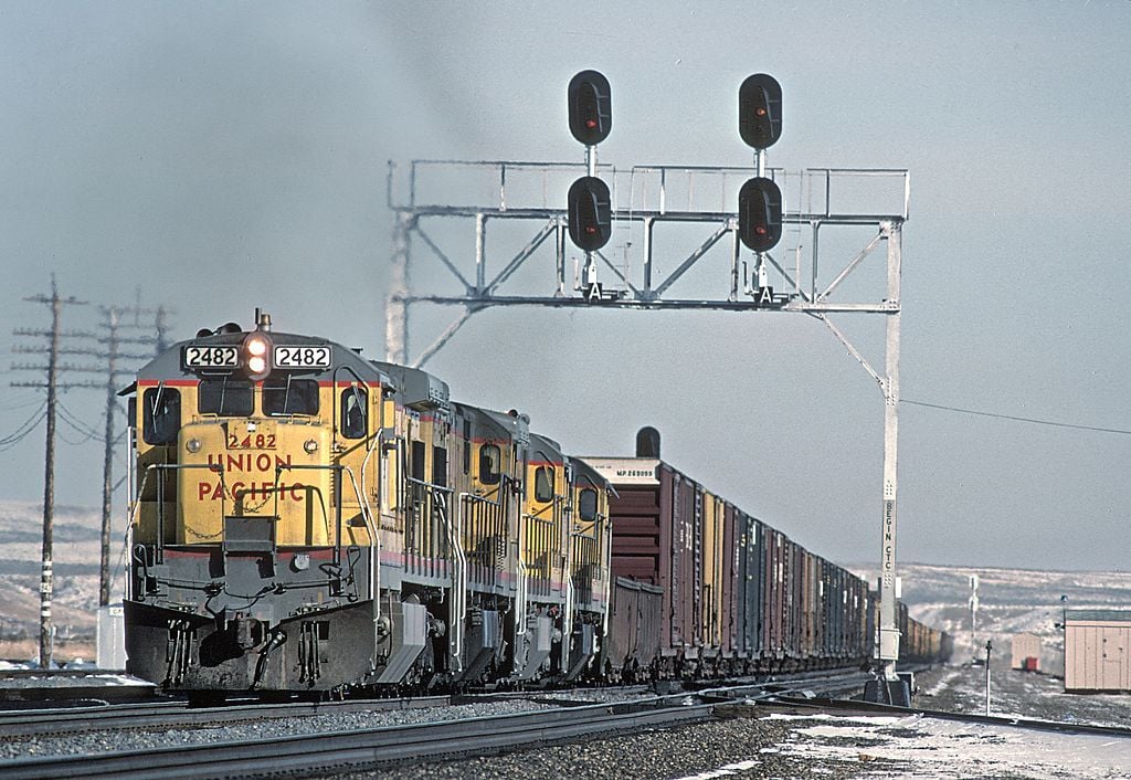 Image showing a Union Pacific liveried GE C30-7 locomotive