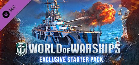 Clickable image taking you to the Steam store page for the Exclusive Starter Pack DLC for World of Warships