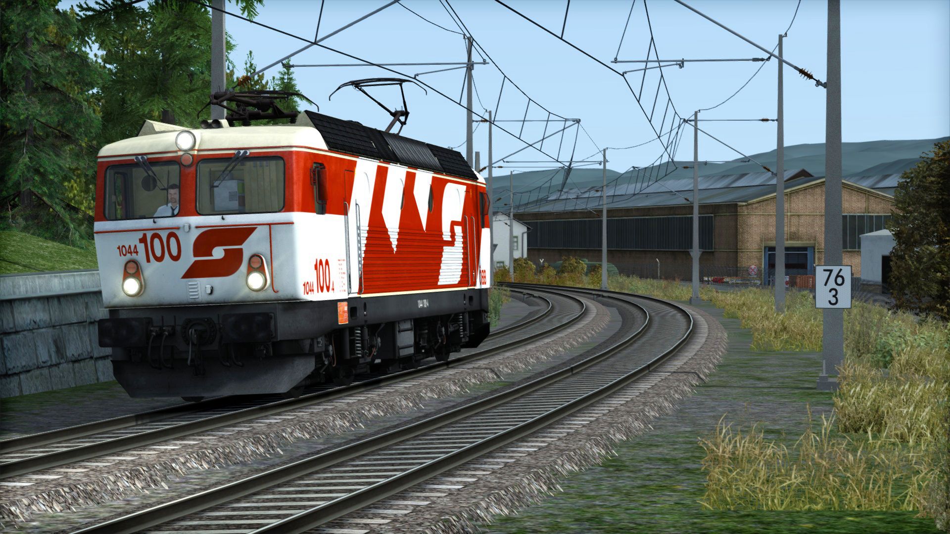 Image showing screenshot of the Ã–BB 1044 '100' Livery Add-On on the TS Marketplace