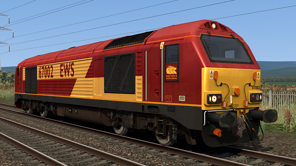 Image showing screenshot of a Class 67 locomotive as seen in the Armstrong Powerhouse Class 67 Enhancement Pack