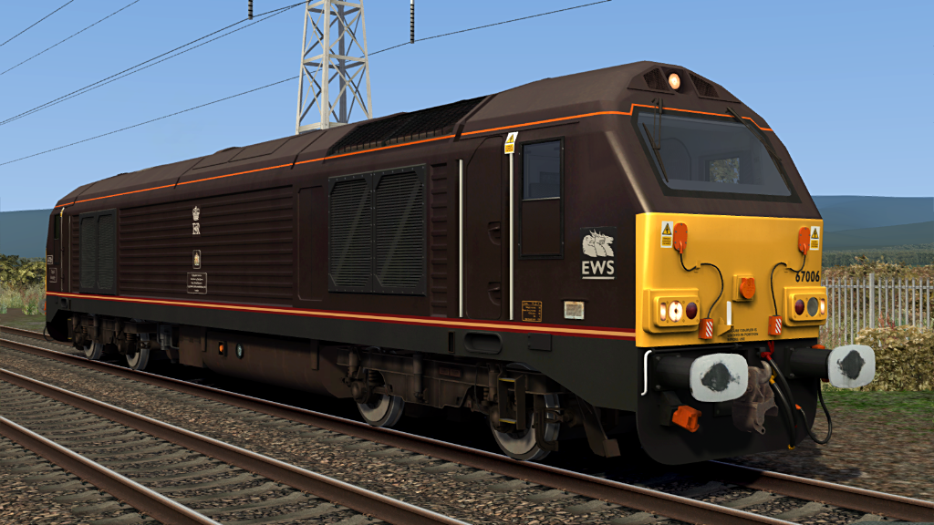 Image showing screenshot of a Class 67 locomotive as seen in the Armstrong Powerhouse Class 67 Enhancement Pack