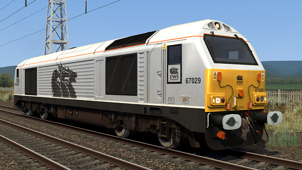 Image showing screenshot of a Class 67 locomotive as seen in the Armstrong Powerhouse Class 67 Enhancement Pack