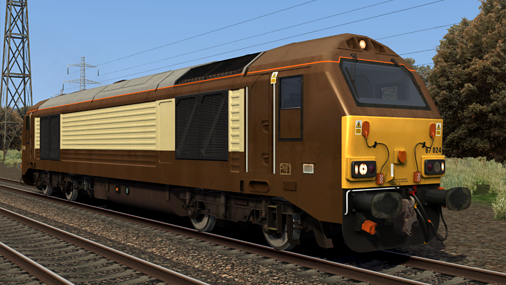 Image showing screenshot of a Class 67 locomotive as seen in the Armstrong Powerhouse Class 67 Enhancement Pack