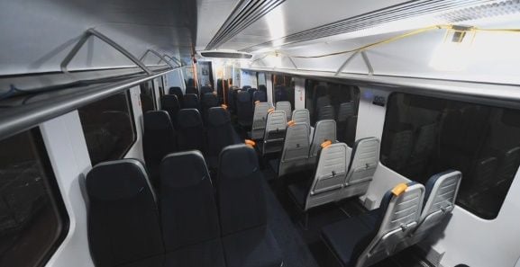 Image showing South Western Railway refurbished train interior