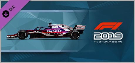 Clickable image taking you to the Steam store page for the Car Livery 'NOVUS - Datastream' DLC for F1 2019