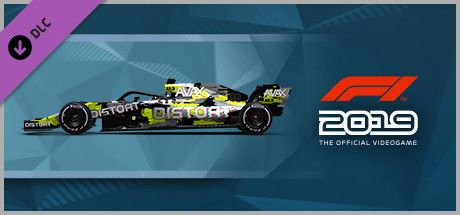 Clickable image taking you to the Steam store page for the Car Livery 'DISTORT - Interference' DLC for F1 2019