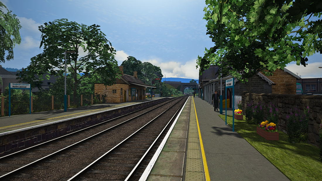 Image showing screenshot of the Conwy Valley Line from Backdated Trainsim.