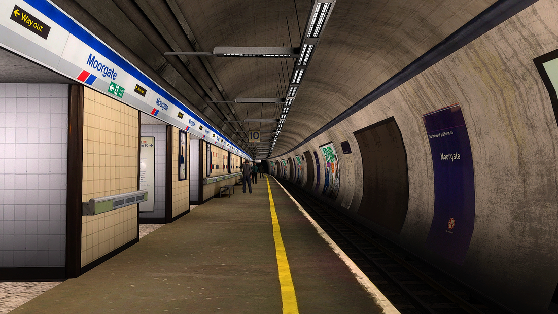 Image showing screenshot of the ECML South: Moorgate extension from Backdated Trainsim.