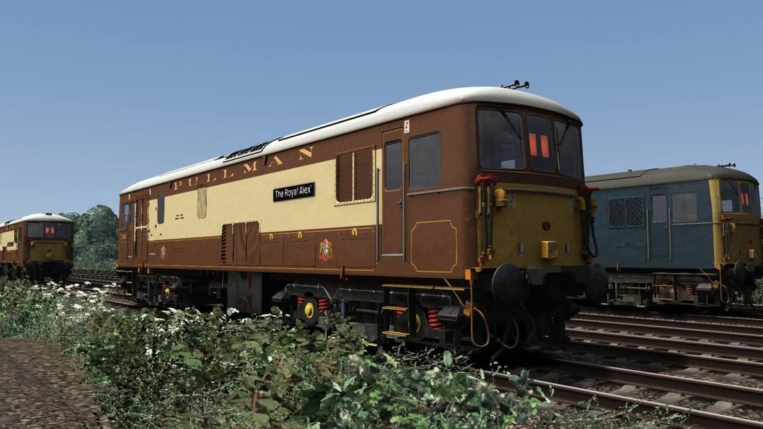 Image showing screenshot of the Class 73 locomotive in one of the liveries as available from the Vulcan Productions website.