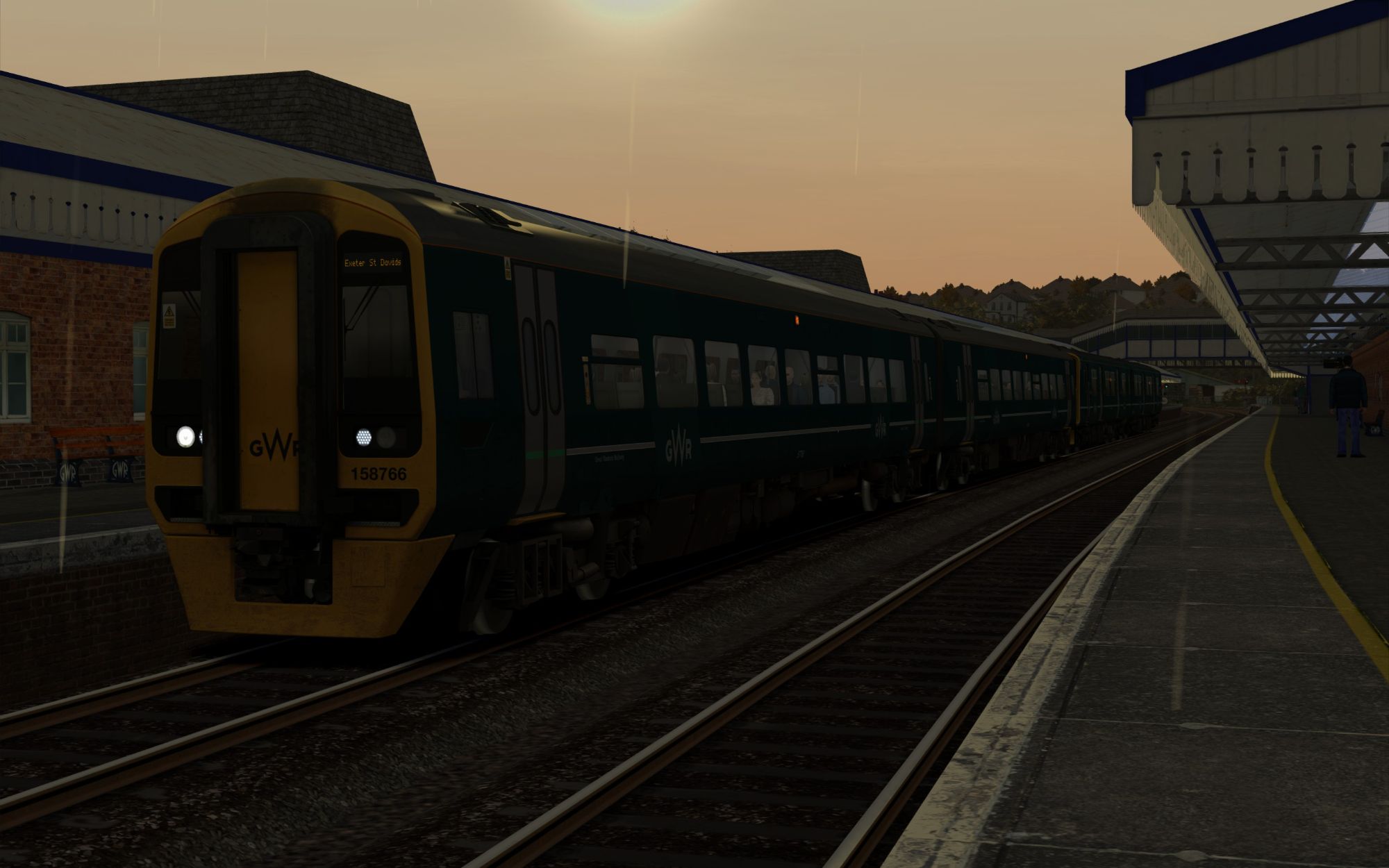 Image showing screenshot of the 2Z88 - 1735 Truro to Exeter St Davids scenario