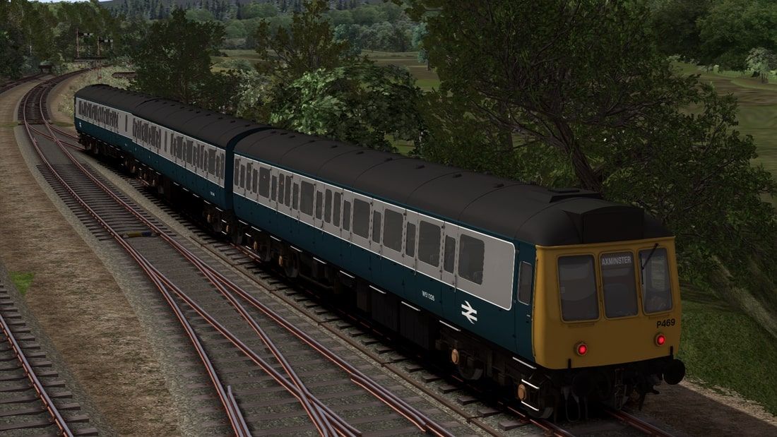 Image showing screenshot of repainted Class 117 DMU from Vulcan Productions