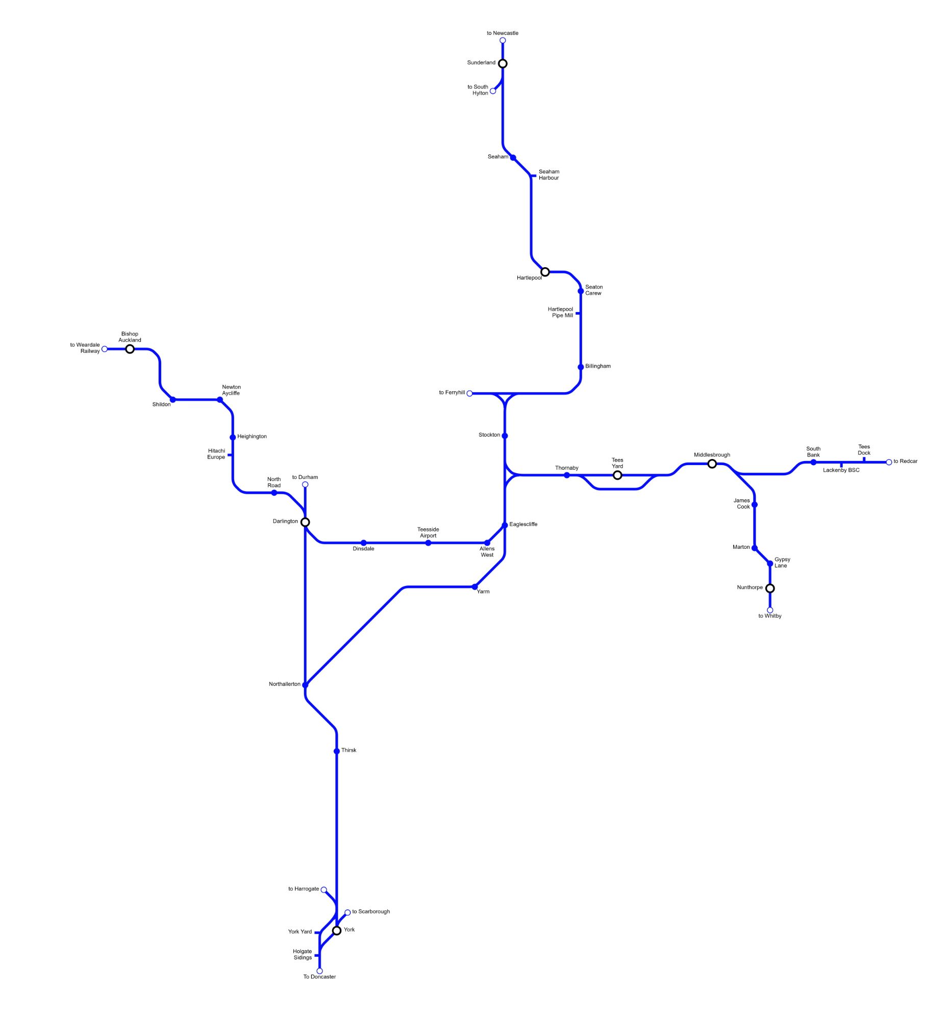 North East England V3 Route Map