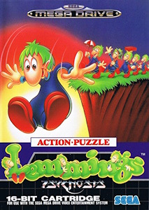 Lemmings - Sega Mega Drive Cover Art
