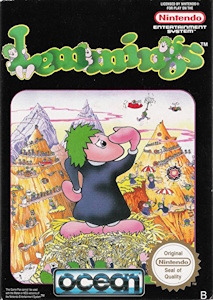 Lemmings - NES Cover Art