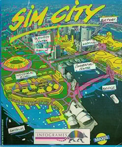 SimCity - Amstrad CPC Cover Art