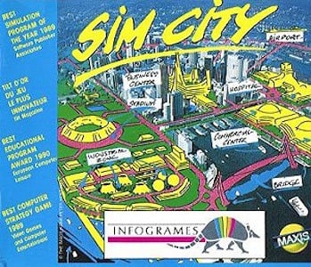 SimCity - Amiga CDTV Cover Art