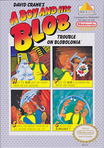 The boy and his blob navigate the colorful landscape of Bioblonia, encountering obstacles and adventures.  