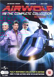 Airwolf: The Complete Collection DVD set featuring all episodes of the classic action-adventure television series.  