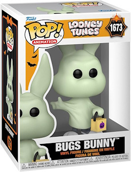 Vinyl figure of Bugs Bunny by Funko Pop, depicting the beloved character in a vibrant and stylized format.