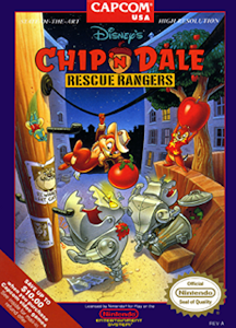 Chip 'n Dale Rescue Rangers - NES Cover Art