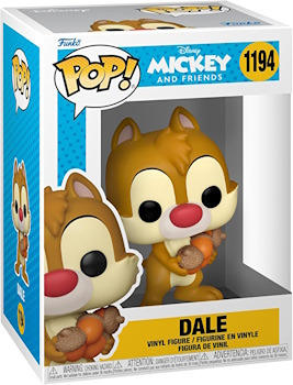 Pop Disney Dale vinyl figure, featuring the chipmunk character with a cheerful expression and vibrant colors.  
