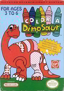 Color a Dinosaur - NES Cover Art