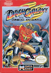 Dash Galaxy in the Alien Asylum - NES Cover Art
