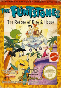 The Flintstones: The Rescue of Dino & Hoppy - NES Cover Art