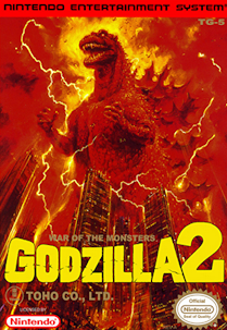 Godzilla 2: War of the Monsters - NES Cover Art