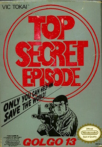 Golgo 13: Top Secret Episode - NES Cover Art