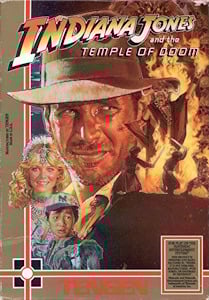 Indiana Jones and the Temple of Doom - NES Cover Art