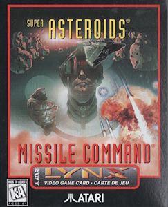 Super Asteroids & Missile Command - Atari Lynx Cover Art