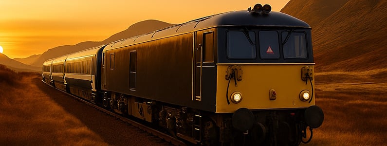 Image showing a Class 73 locomotive in Caledonian Sleeper livery